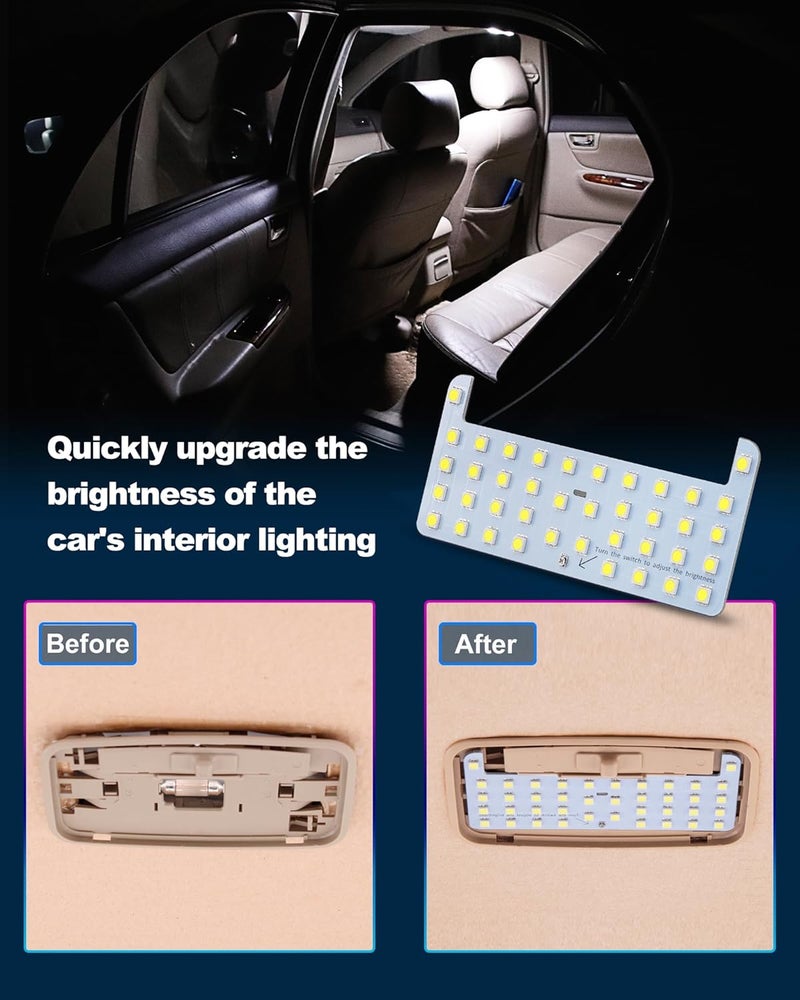Zenhon Rear Dome LED Light Board,6000K White Light,Cab Interior Lamp Upgrade Accessories,Fit For Toyota 3rd Gen Tacoma (2016-2023),FJ Cruiser (all series),4Runner (2007-2024),RAV4 (2005-2021) - Image 4
